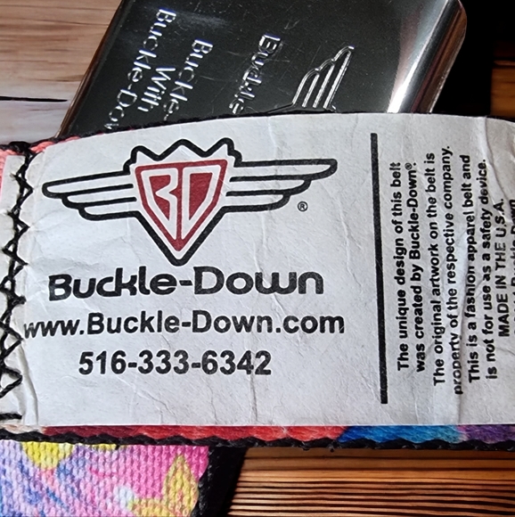 Disney Arial & Flounder Little Mermaid Buckle-Down Seat Belt Buckle Belt - Picture 6 of 7